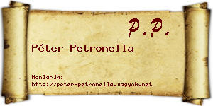 Péter Petronella névjegykártya